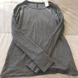 Featherweight Stripe Long Sleeve Crewneck T Shirt